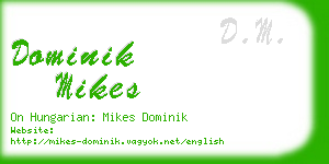 dominik mikes business card